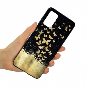 Telefoonhoesje voor Samsung Galaxy A71 Gouden Vlinders