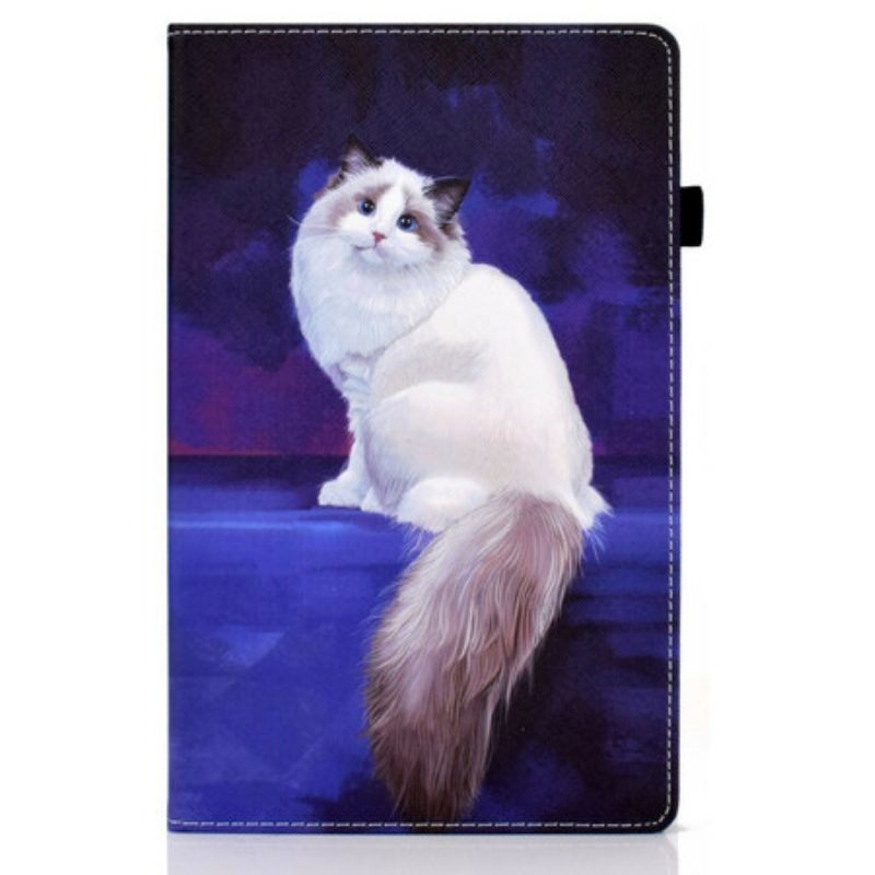 Case voor Samsung Galaxy Tab A7 Lite Witte Kat