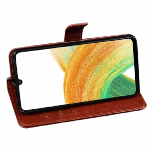 Flip Case voor Samsung Galaxy A53 5G Folio-hoesje Idewei Folio Ledereffect