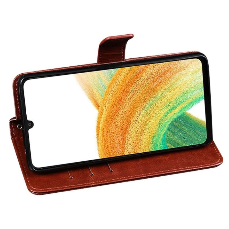 Flip Case voor Samsung Galaxy A53 5G Folio-hoesje Idewei Folio Ledereffect