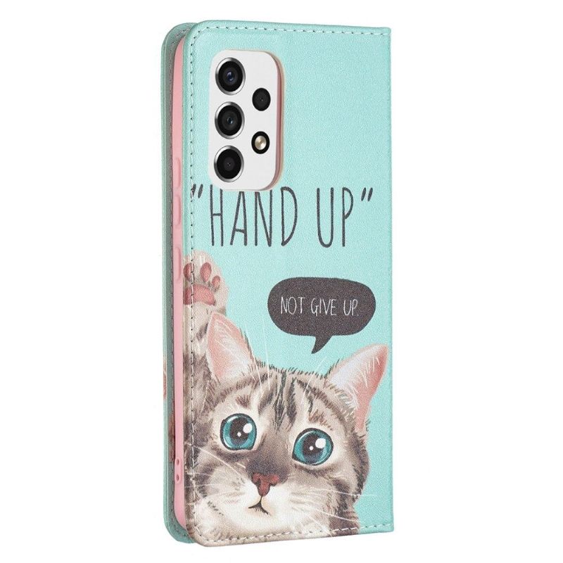 Folio-hoesje voor Samsung Galaxy A53 5G Anti-fall Hand-up-chat