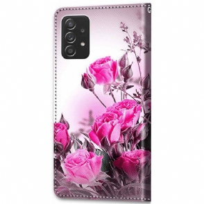 Folio-hoesje voor Samsung Galaxy A53 5G Anti-fall Roze