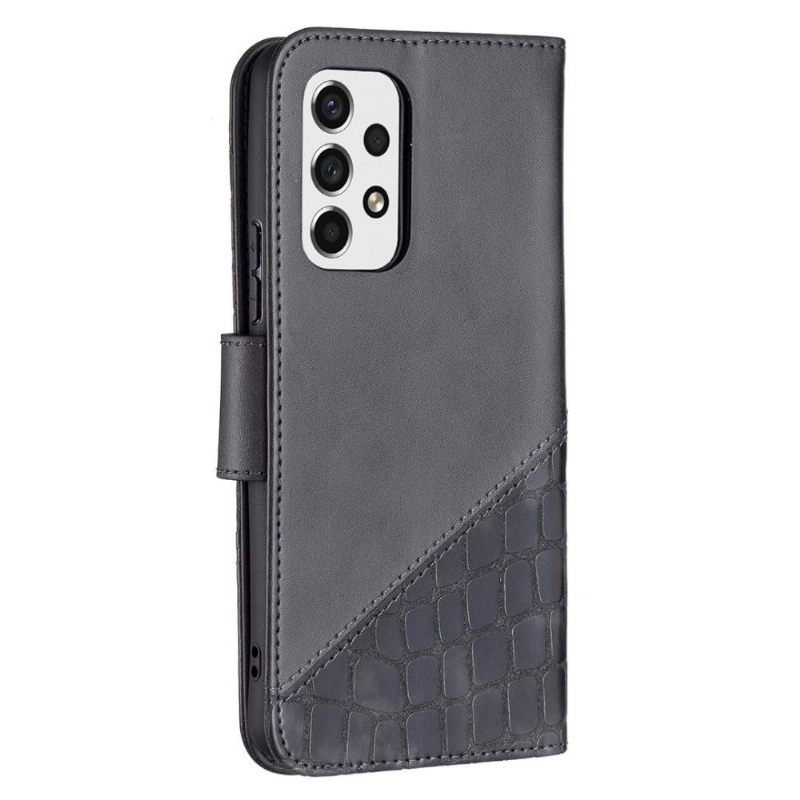 Folio-hoesje voor Samsung Galaxy A53 5G Croc Aspect Leereffect