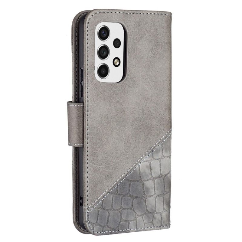 Folio-hoesje voor Samsung Galaxy A53 5G Croc Aspect Leereffect