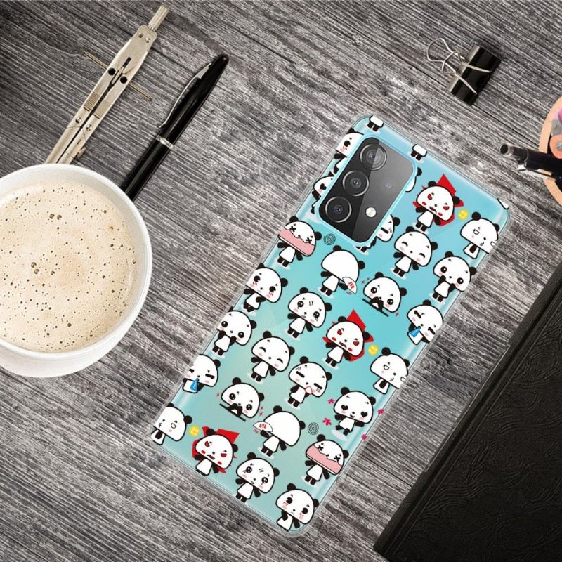 Hoesje voor Samsung Galaxy A53 5G Kawaii Panda's