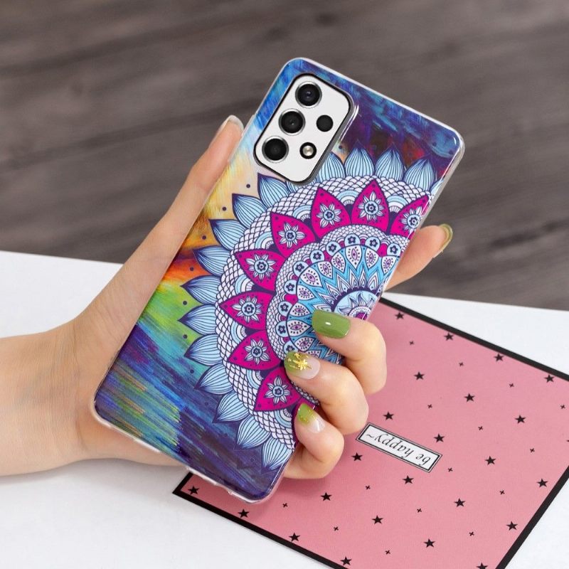 Hoesje voor Samsung Galaxy A53 5G Lichtgevende Kleurrijke Mandala