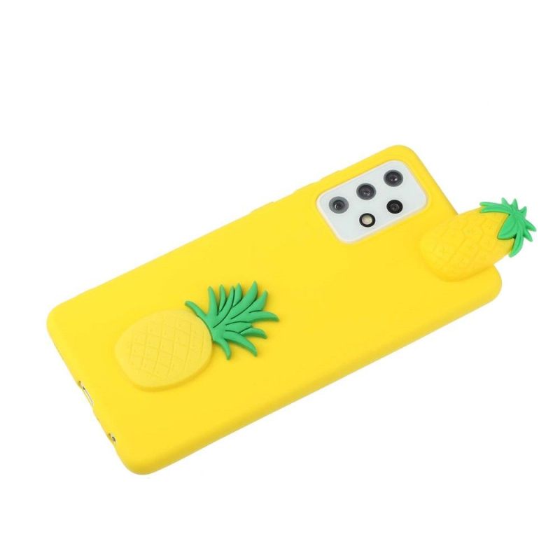 Hoesje voor Samsung Galaxy A53 5G Siliconen Ananas 3d