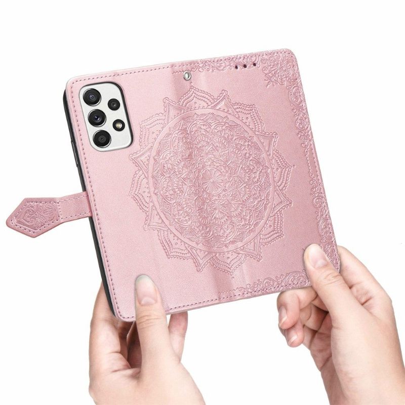 Leren Hoesje voor Samsung Galaxy A53 5G Mandala-reliëf In Kunstleer