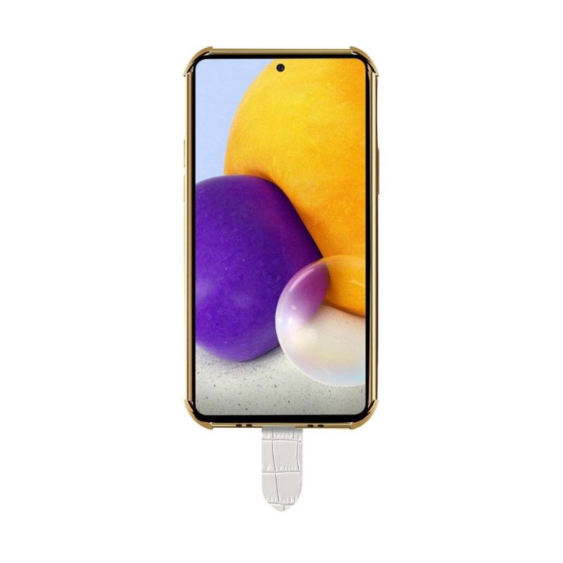 Telefoonhoesje voor Samsung Galaxy A53 5G Krokodil-effect Met Riem