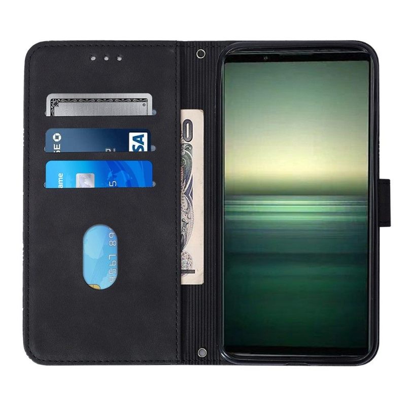 Flip Case voor Sony Xperia 1 IV Geometrisch Ontwerp Met Riem