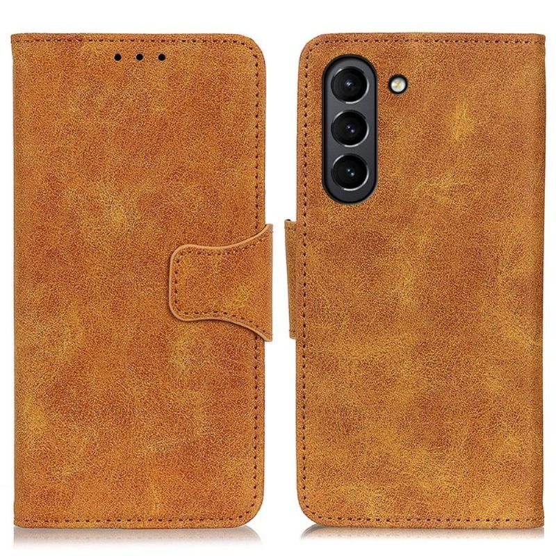 Cover voor Samsung Galaxy S21 FE Edouard Kunstleer Vintage