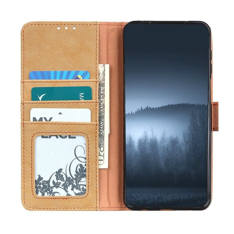 Flip Case voor Samsung Galaxy S21 FE Khazneh Retro Leder Effect