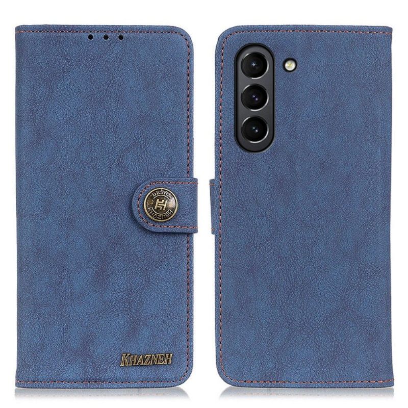 Flip Case voor Samsung Galaxy S21 FE Khazneh Retro Leder Effect