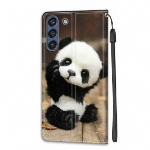 Folio-hoesje voor Samsung Galaxy S21 FE Anti-fall Kleine Panda
