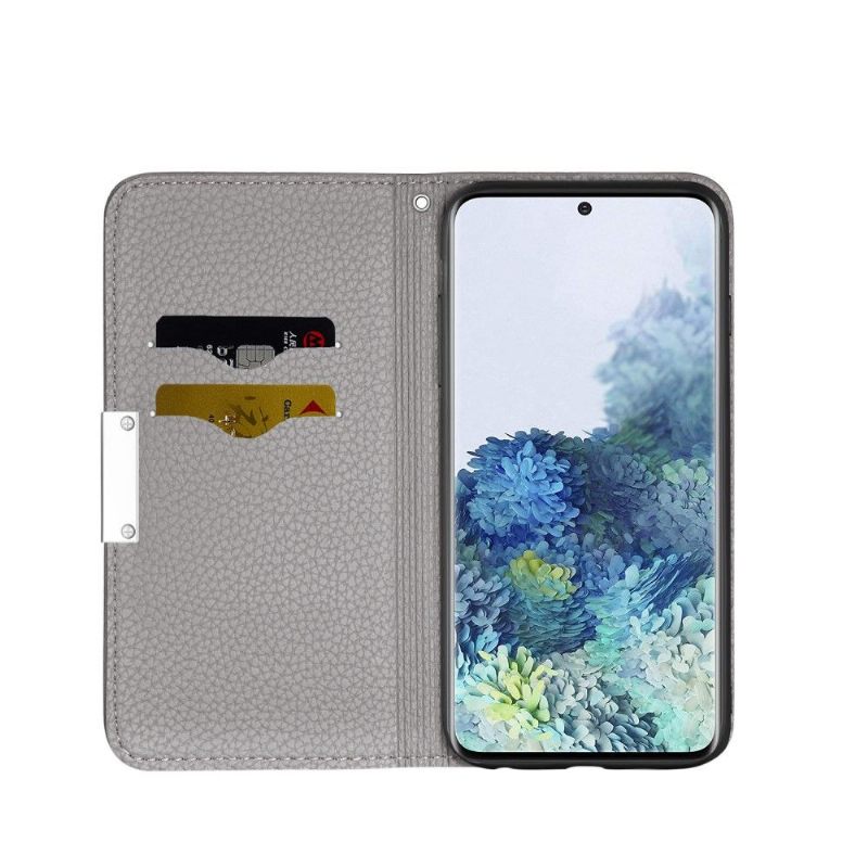 Folio-hoesje voor Samsung Galaxy S21 FE Generfde Faux Leather Flip