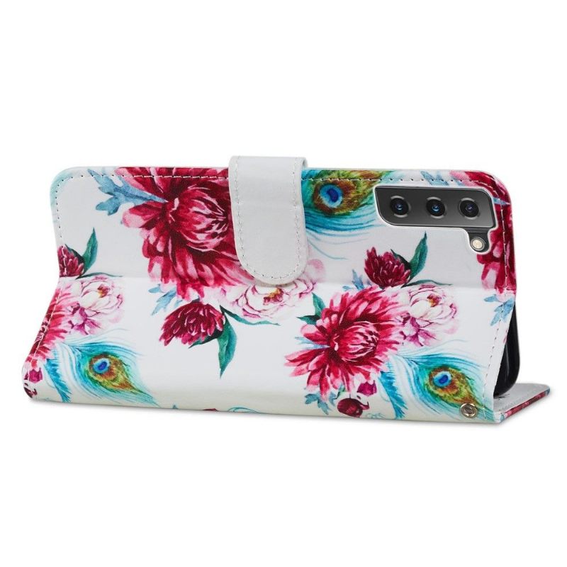 Folio-hoesje voor Samsung Galaxy S21 FE Pauwbloem