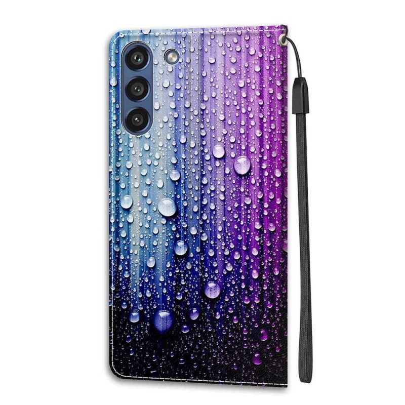 Folio-hoesje voor Samsung Galaxy S21 FE Waterdruppels