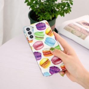 Hoesje voor Samsung Galaxy S21 FE Fluorescerende Macarons