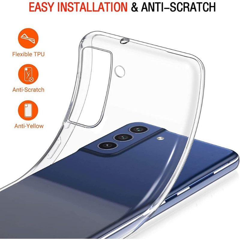 Telefoonhoesje voor Samsung Galaxy S21 FE Bescherming Hoesje + Screenprotector Van Gehard Glas