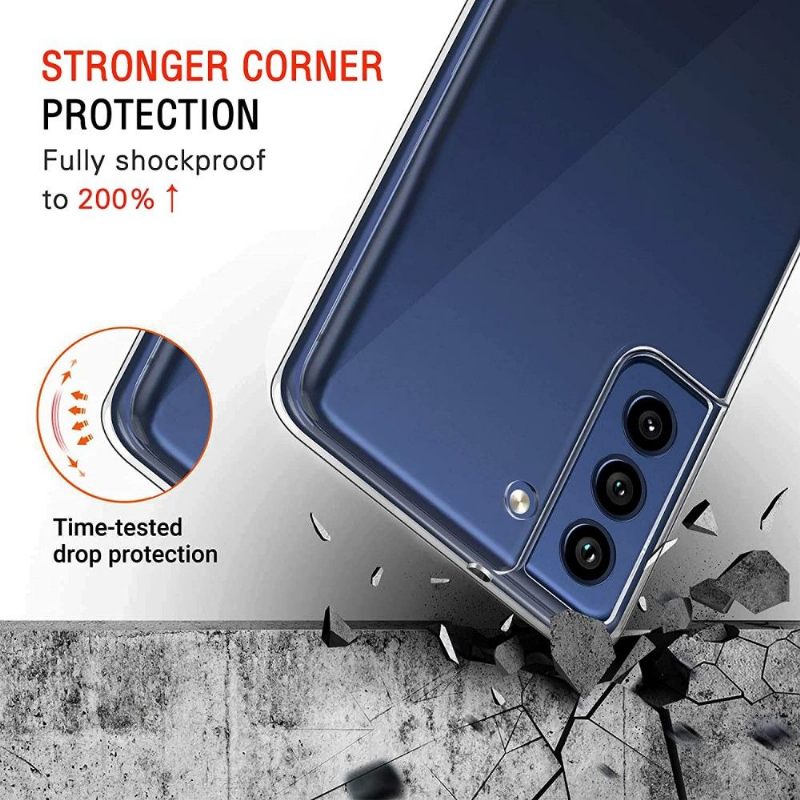 Telefoonhoesje voor Samsung Galaxy S21 FE Bescherming Hoesje + Screenprotector Van Gehard Glas