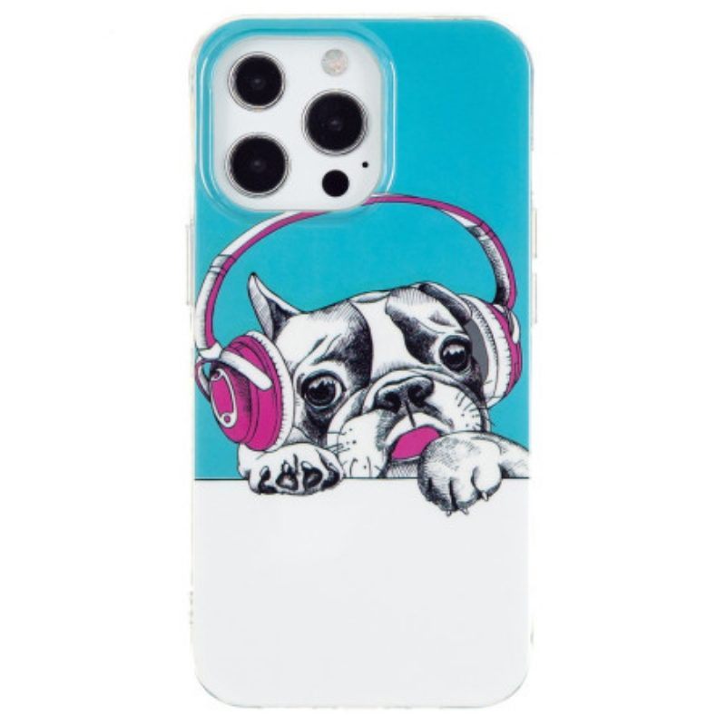 Hoesje voor iPhone 15 Pro Max Fluorescerende Hond