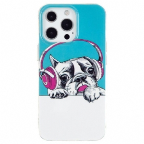 Hoesje voor iPhone 15 Pro Max Fluorescerende Hond