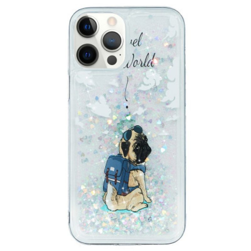 Hoesje voor iPhone 15 Pro Max Glitterhond