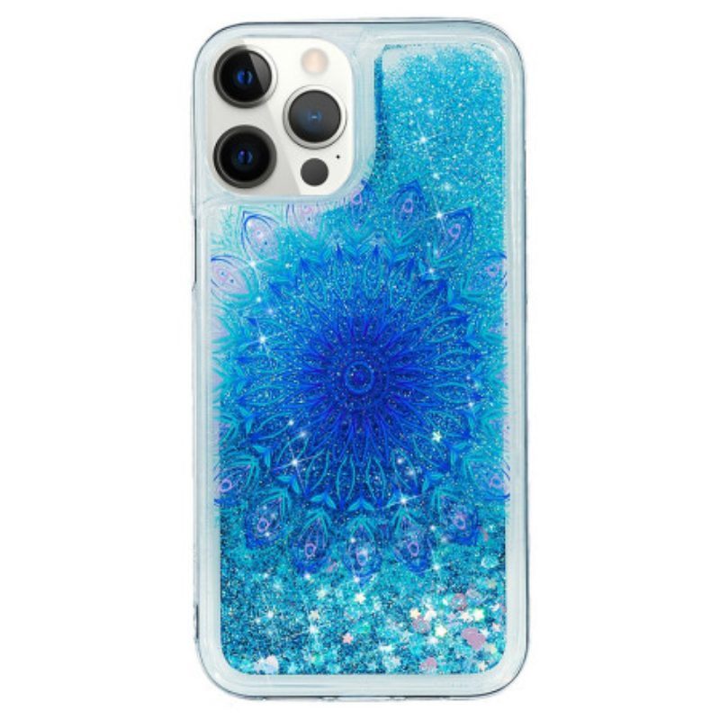 Hoesje voor iPhone 15 Pro Max Mandala-glitter