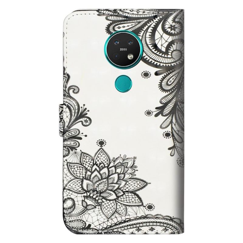 Folio-hoesje voor Nokia 7.2 Kant Bloemen