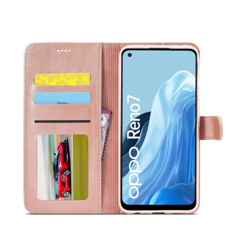 Folio-hoesje voor Oppo Reno 7 Anti-fall Ledereffect Lc.imeeke