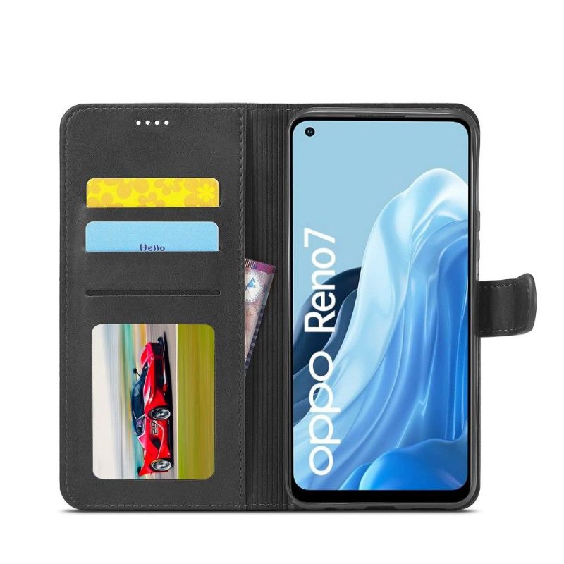 Folio-hoesje voor Oppo Reno 7 Anti-fall Ledereffect Lc.imeeke