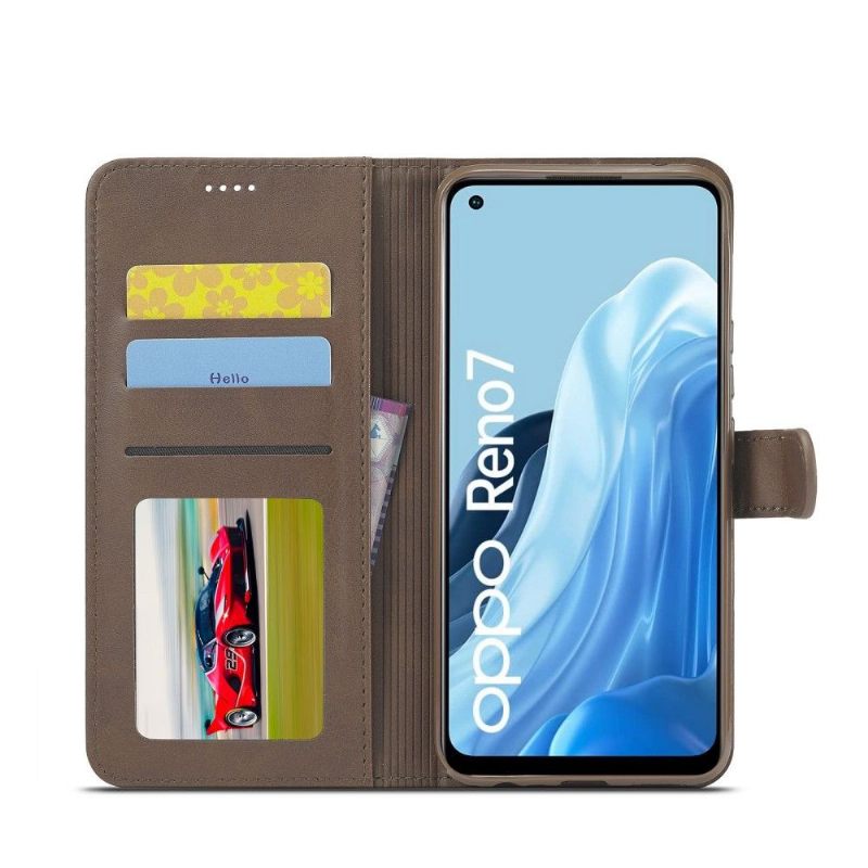 Folio-hoesje voor Oppo Reno 7 Anti-fall Ledereffect Lc.imeeke