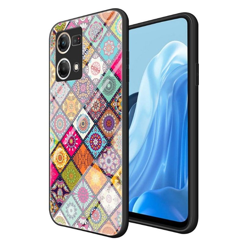 Hoesje voor Oppo Reno 7 Anti-fall Mandala Caleidoscoop Met Standaard