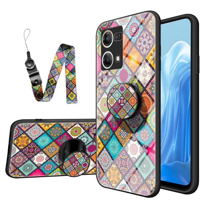 Hoesje voor Oppo Reno 7 Anti-fall Mandala Caleidoscoop Met Standaard