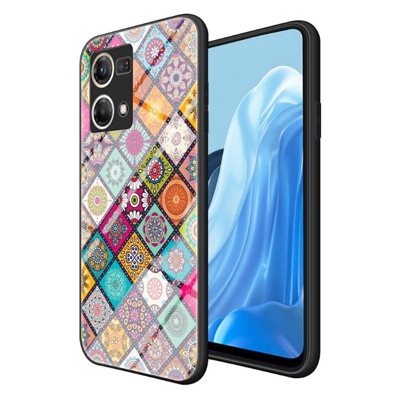 Hoesje voor Oppo Reno 7 Anti-fall Mandala Caleidoscoop Met Standaard