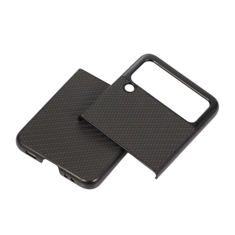 Hoesje voor Samsung Galaxy Z Flip 3 5G Folio-hoesje Koolstofvezelstijl