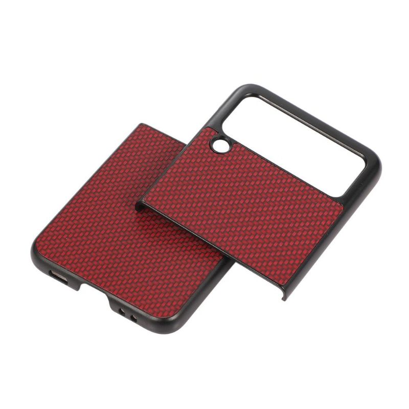 Hoesje voor Samsung Galaxy Z Flip 3 5G Folio-hoesje Koolstofvezelstijl