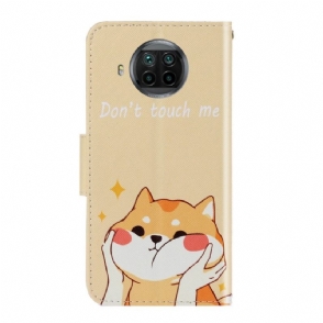 Folio-hoesje voor Xiaomi Mi 10T Lite Raak Mij En Kat Niet Aan