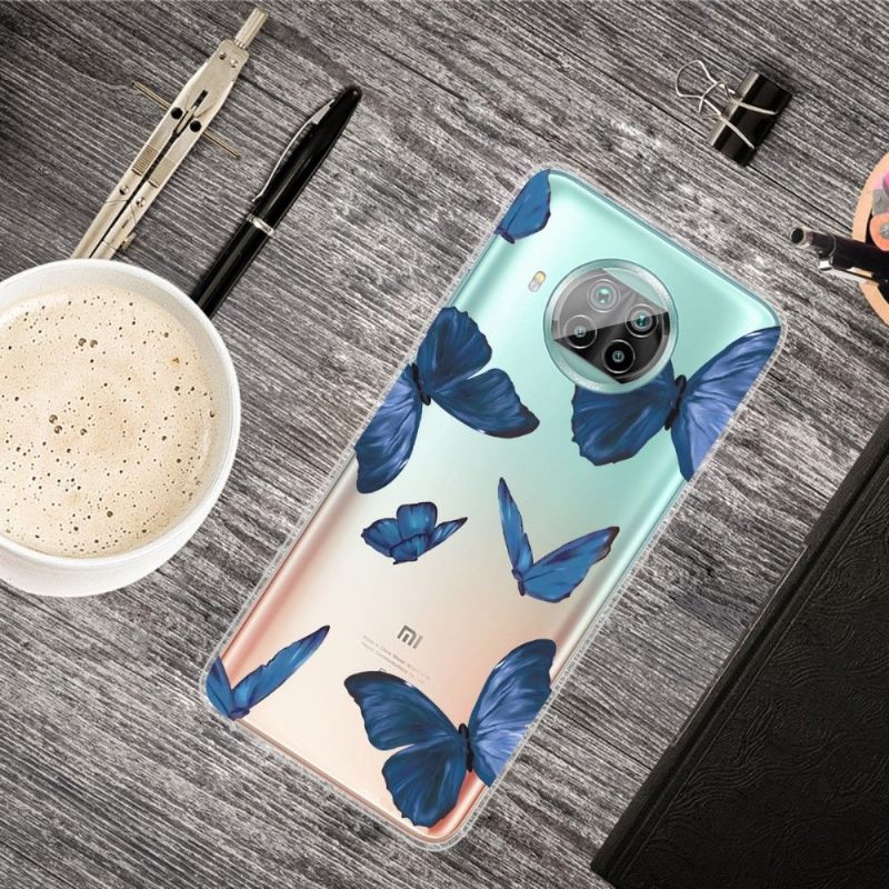 Hoesje voor Xiaomi Mi 10T Lite Anti-fall Blauwe Vlinders