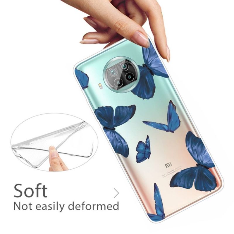 Hoesje voor Xiaomi Mi 10T Lite Anti-fall Blauwe Vlinders