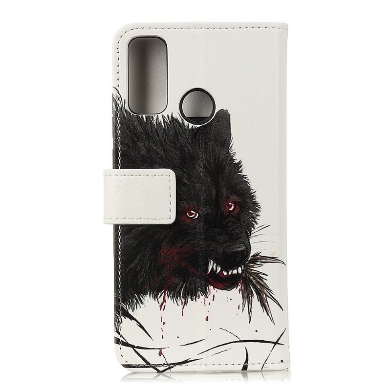 Folio-hoesje voor Honor 9X Lite Zwarte Wolf