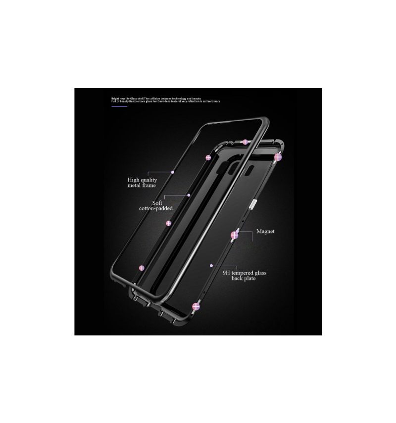 Hoesje voor Samsung Galaxy S8 Plus Magnetische Afneembare Achterkant Van Gehard Glas