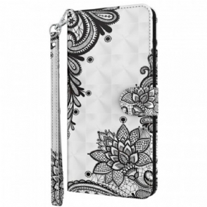 Folio-hoesje voor Moto G51 5G Chique Kant