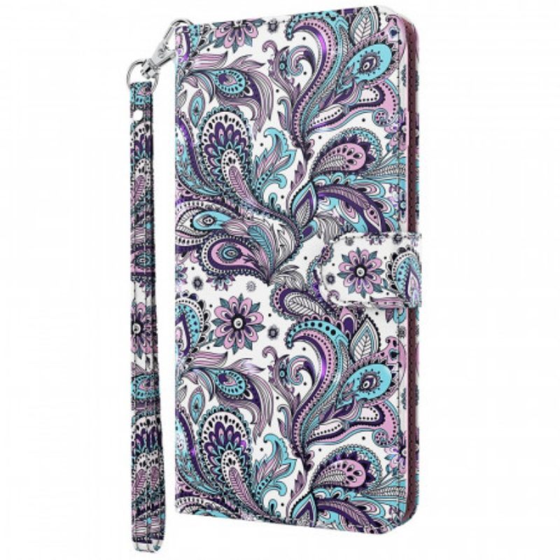 Leren Hoesje voor Moto G51 5G Paisley