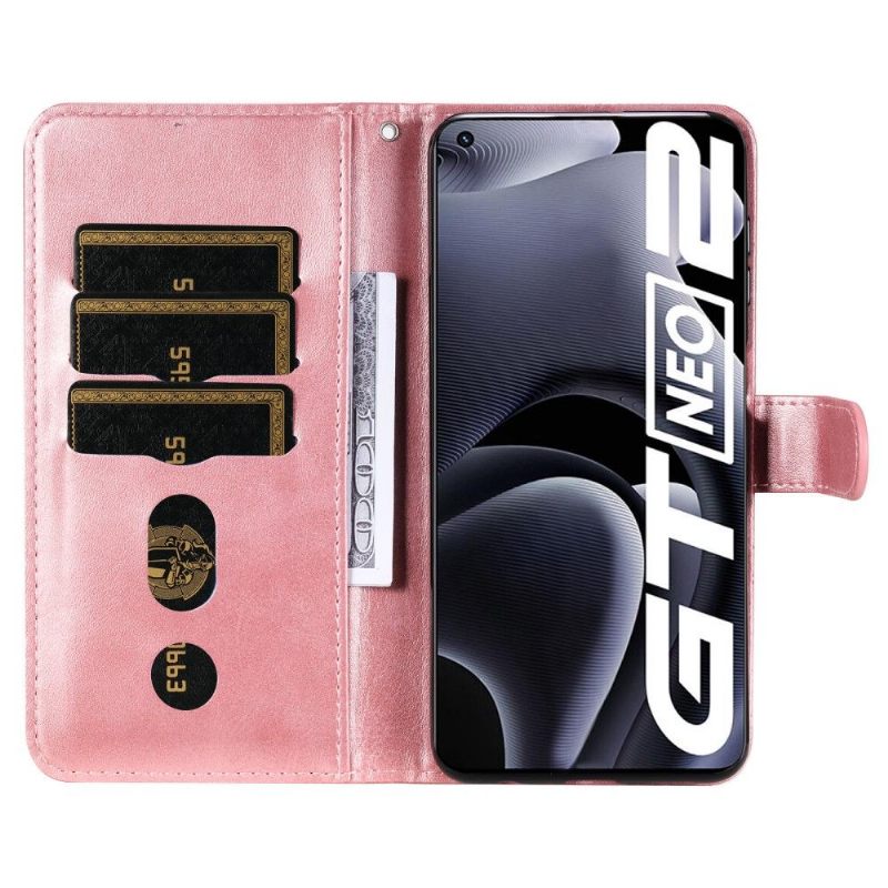 Flip Case voor Realme GT Neo 3T / Neo 2 Portemonnee Leren Elena Portemonnee