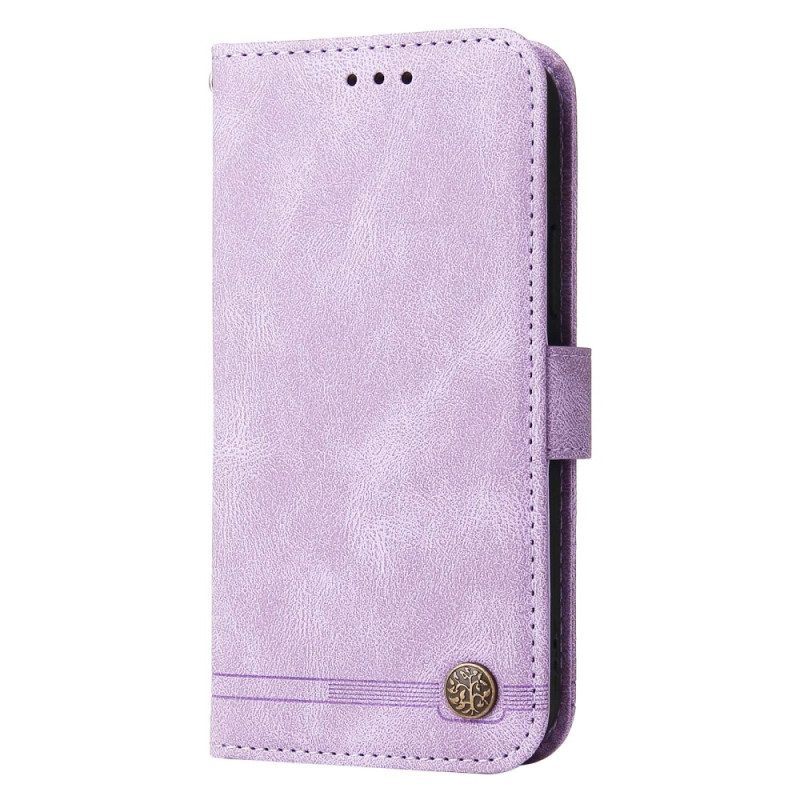 Folio-hoesje voor Xiaomi Redmi Note 12 Pro Leerstijl Met Decoratieve Klinknagel