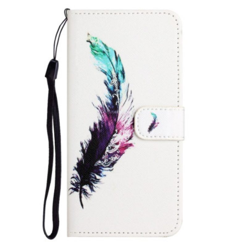 Folio-hoesje voor Samsung Galaxy S23 5G Met Ketting Veer Met Koord