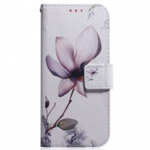 Folio-hoesje voor Samsung Galaxy S23 5G Roze Bloem