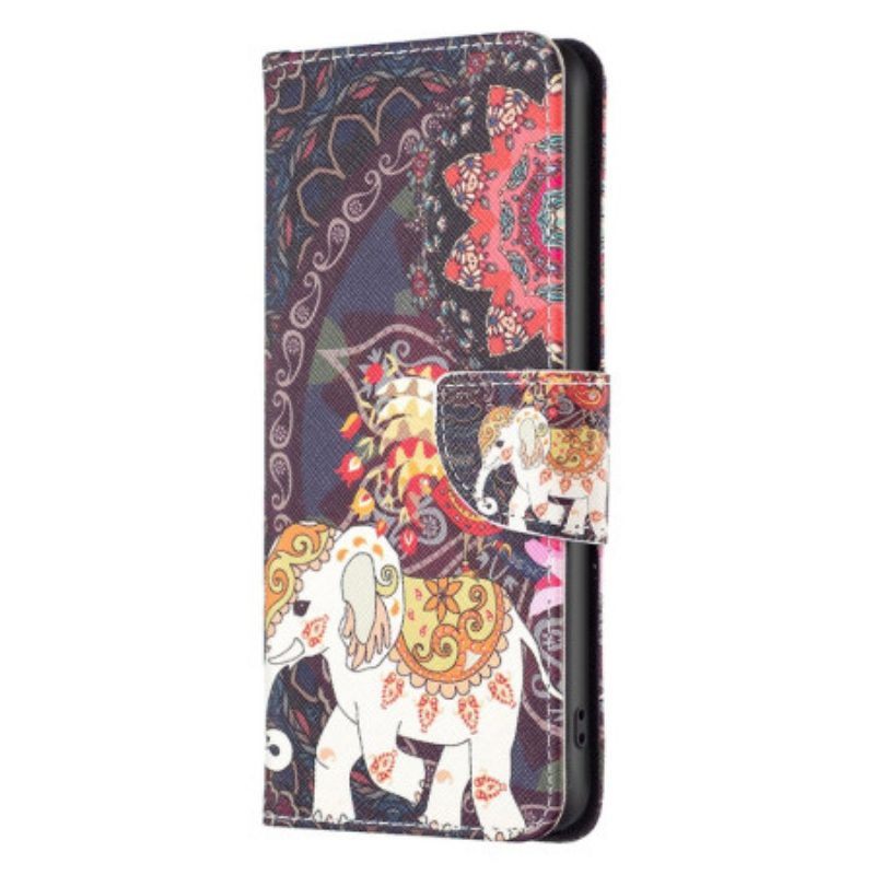 Folio-hoesje voor Samsung Galaxy S23 5G Stammen Olifant