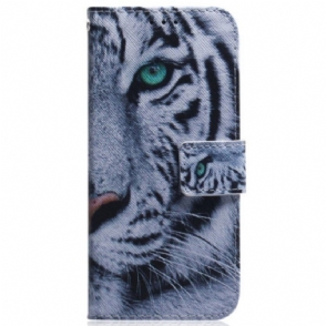 Folio-hoesje voor Samsung Galaxy S23 5G Witte Tijger